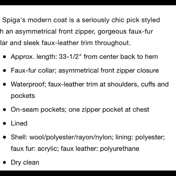 Via SpigaAsymmetrical Faux-Fur-Collar Coat - Picture 2 of 2